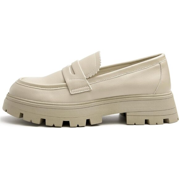 Cestfini Platform Chunky Loafers For Women Size 7.5 Faux Leather Pull-On - Picture 6 of 10